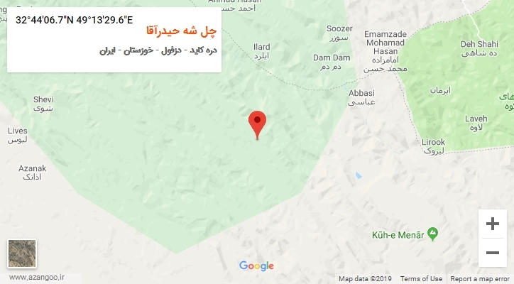 روستای چل شه حیدرآقا بر روی نقشه