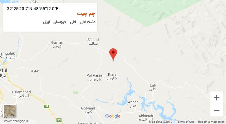 روستای چم چیت بر روی نقشه
