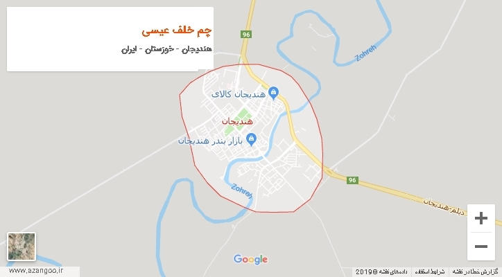 دهستان چم خلف عیسی بر روی نقشه
