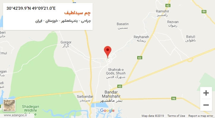 روستای چم سیدلطیف بر روی نقشه