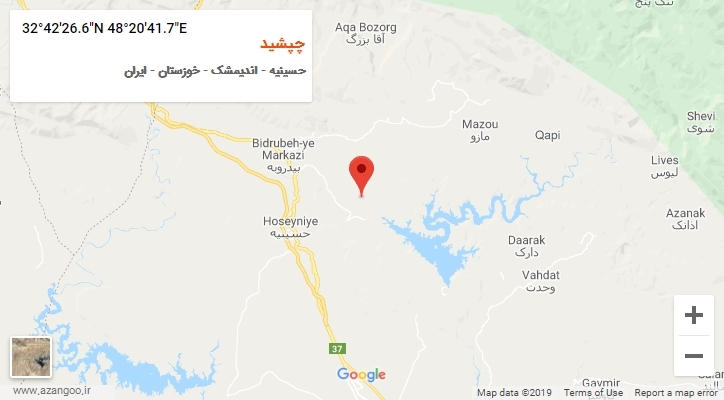 روستای چپشید بر روی نقشه
