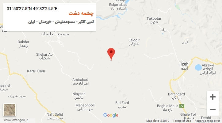 روستای چشمه دشت بر روی نقشه