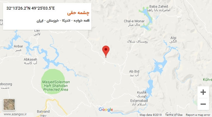روستای چشمه حقی بر روی نقشه