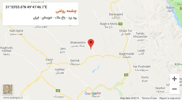 روستای چشمه روغنی بر روی نقشه