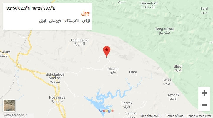 روستای چول بر روی نقشه