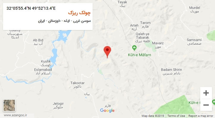 روستای چولک ریزک بر روی نقشه
