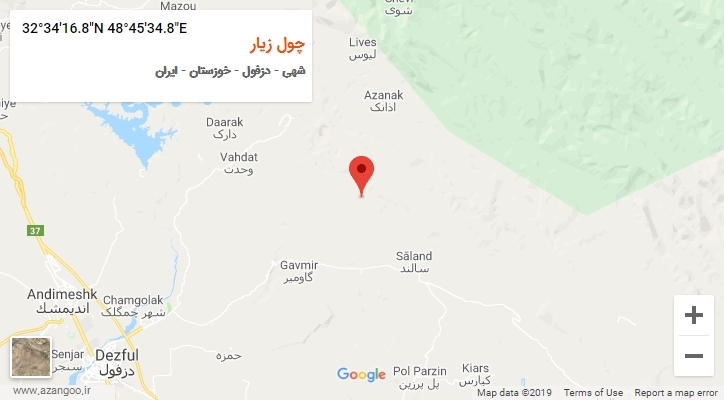 روستای چول زیار بر روی نقشه