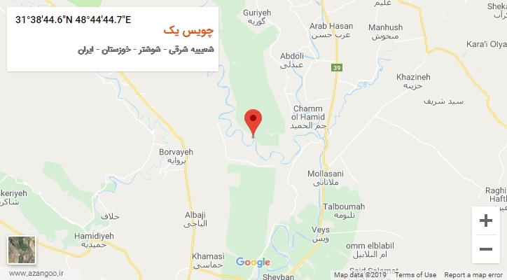 روستای چویس یک بر روی نقشه