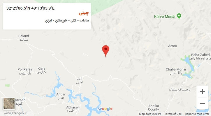 روستای چینی بر روی نقشه
