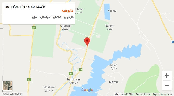 روستای دابوهیه بر روی نقشه