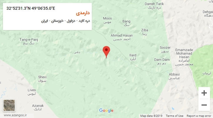 روستای دارمدی بر روی نقشه