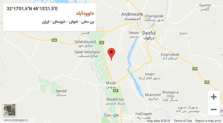 روستای داوودآباد بر روی نقشه