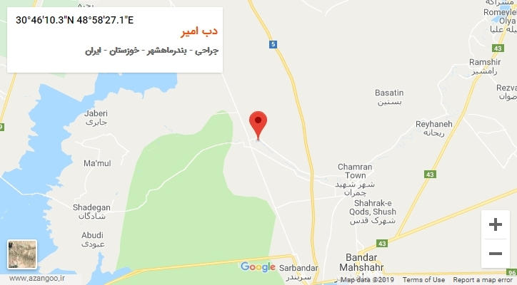 روستای دب امیر بر روی نقشه