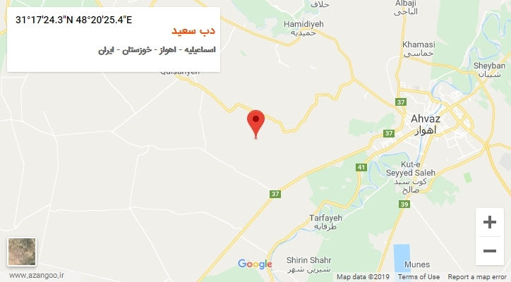 روستای دب سعید بر روی نقشه