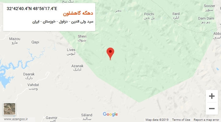 روستای دهگه گاهشلون بر روی نقشه