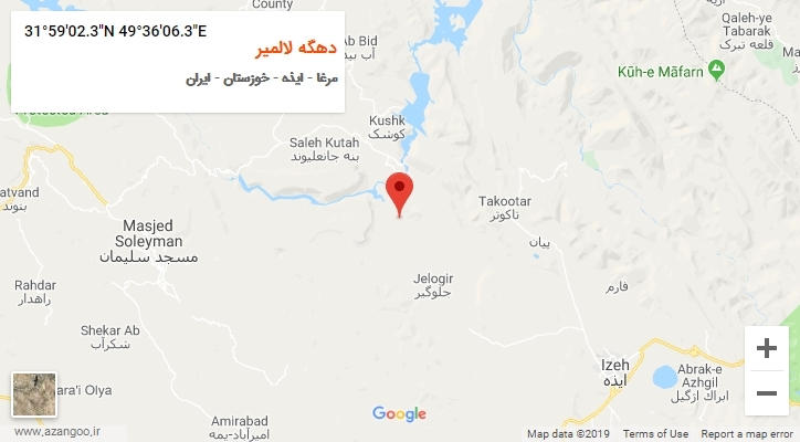 روستای دهگه لالمیر بر روی نقشه