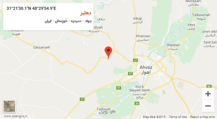 روستای دهلیز بر روی نقشه