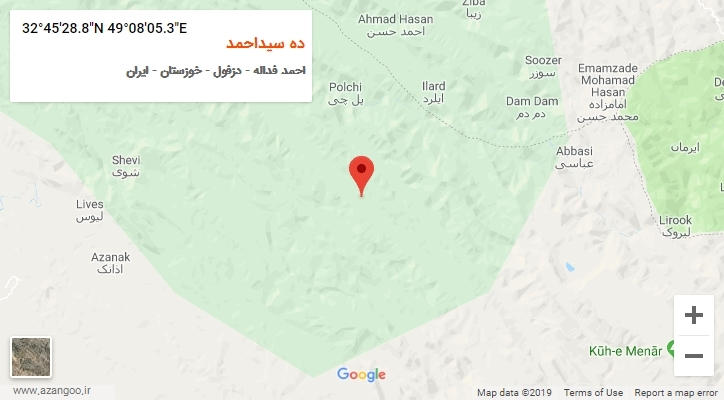 روستای ده سیداحمد بر روی نقشه