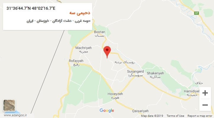 روستای دحیمی سه بر روی نقشه
