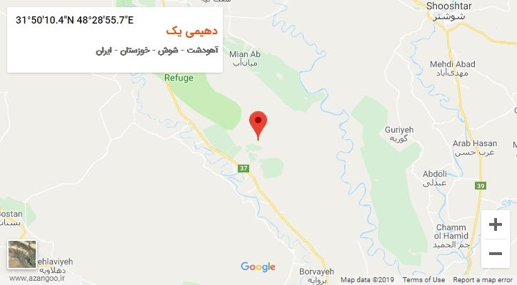 روستای دهیمی یک بر روی نقشه