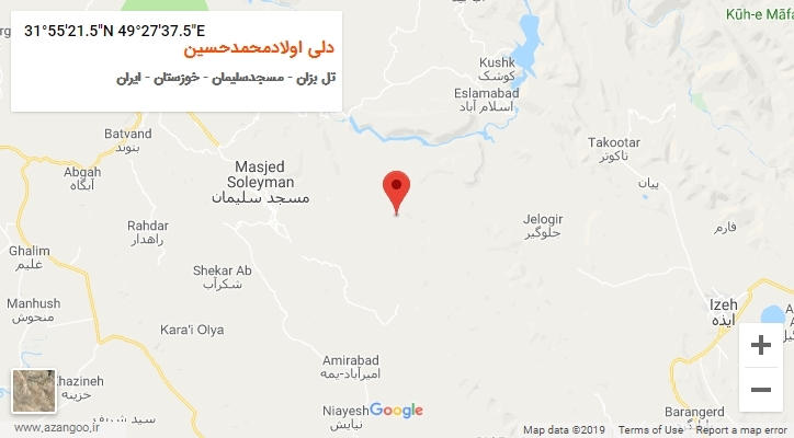 روستای دلی اولادمحمدحسین بر روی نقشه
