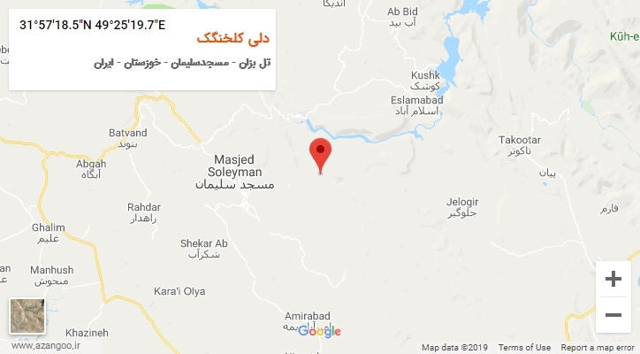 روستای دلی کلخنگک بر روی نقشه