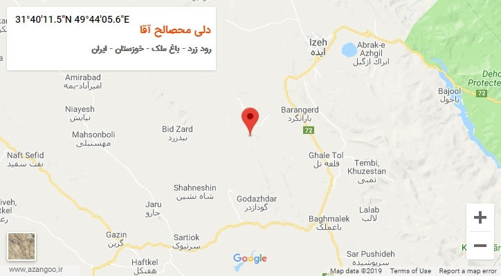 روستای دلی محصالح آقا بر روی نقشه
