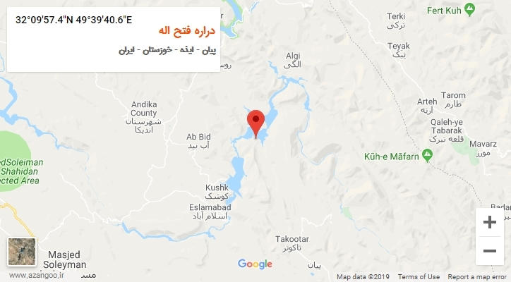 روستای دراره فتح اله بر روی نقشه