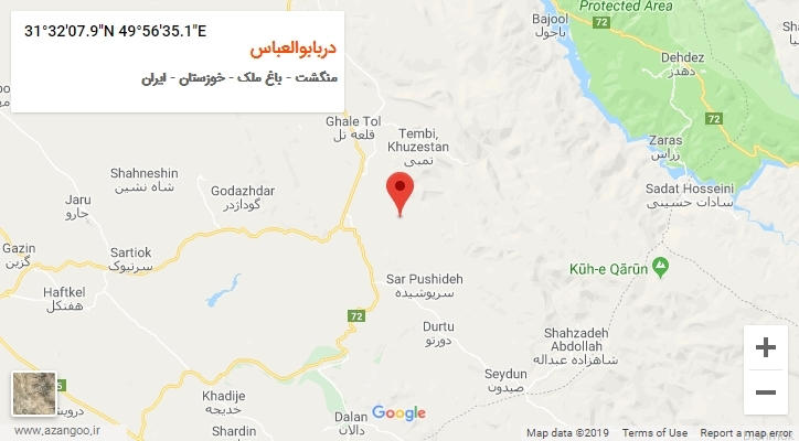 روستای دربابوالعباس بر روی نقشه