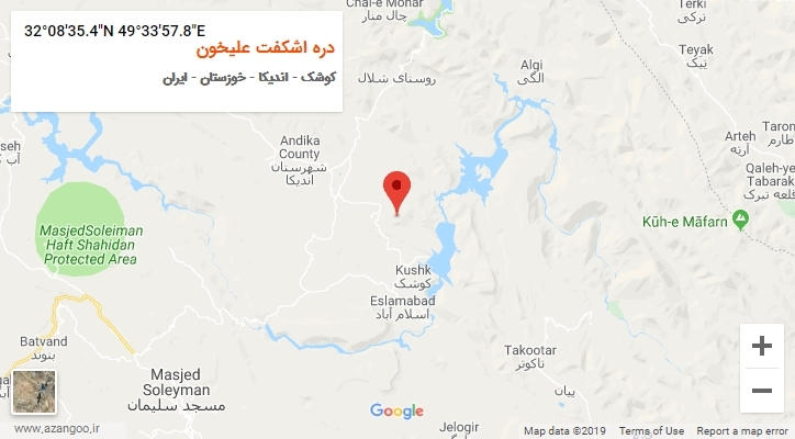 روستای دره اشکفت علیخون بر روی نقشه