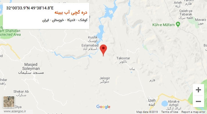 روستای دره گچی آب ببینه بر روی نقشه