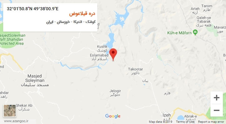 روستای دره قیلاعوض بر روی نقشه