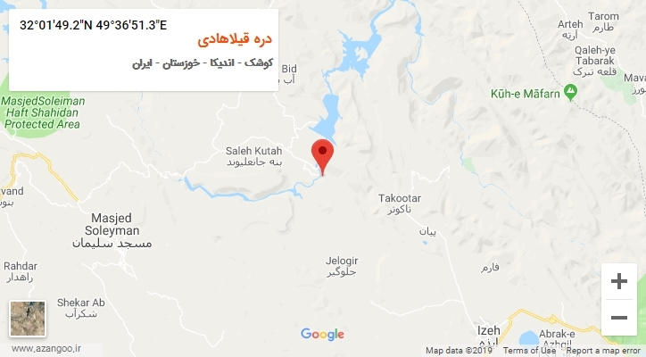 روستای دره قیلاهادی بر روی نقشه