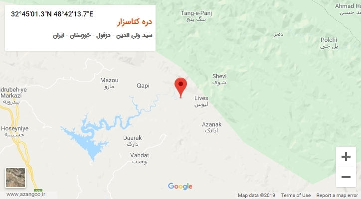 روستای دره کتاسزار بر روی نقشه