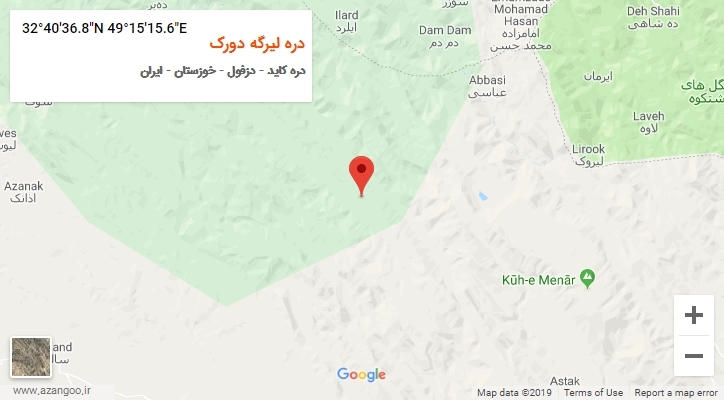 روستای دره لیرگه دورک بر روی نقشه