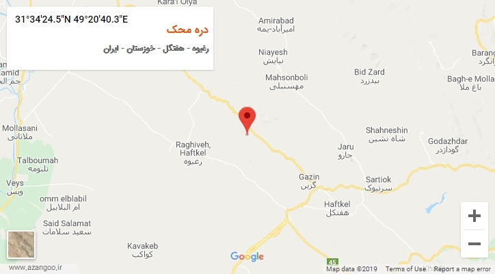 روستای دره محک بر روی نقشه