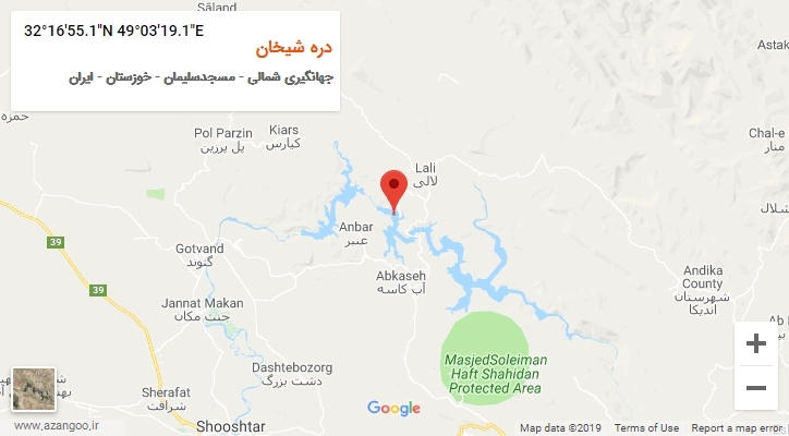 روستای دره شیخان بر روی نقشه