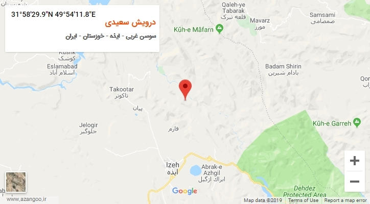 روستای درویش سعیدی بر روی نقشه