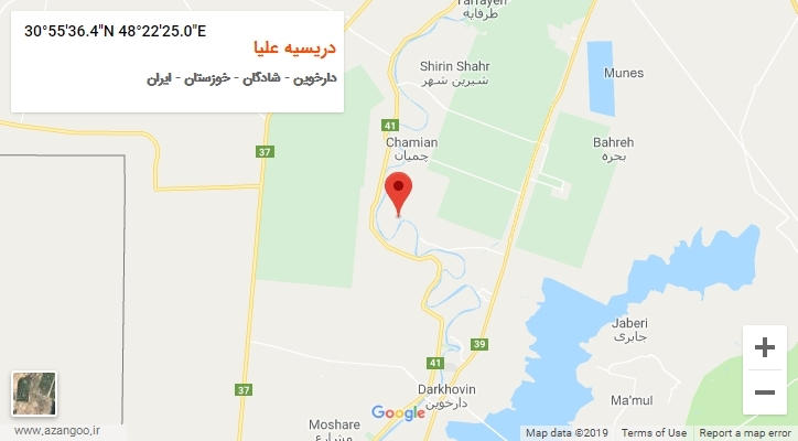 روستای دریسیه علیا بر روی نقشه