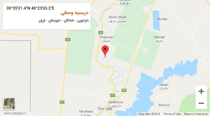 روستای دریسیه وسطی بر روی نقشه