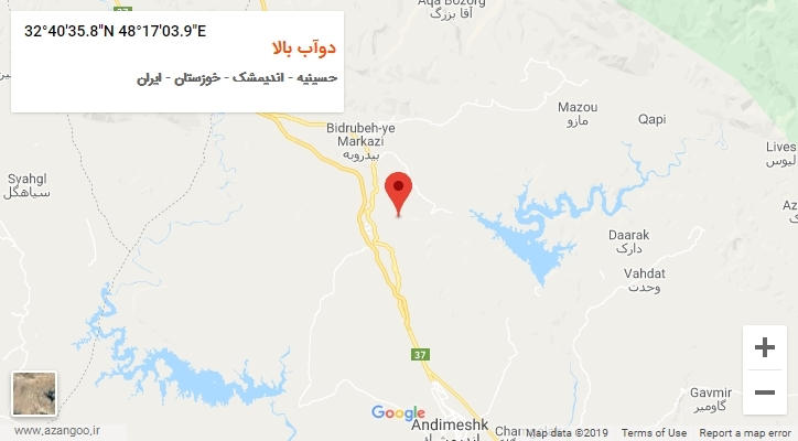روستای دوآب بالا بر روی نقشه