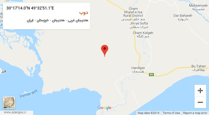 روستای دوب بر روی نقشه