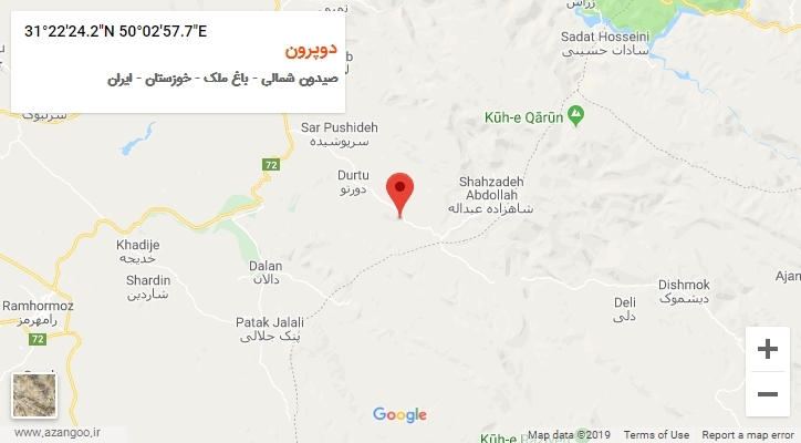 روستای دوپرون بر روی نقشه