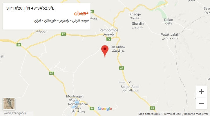 روستای دوپیران بر روی نقشه