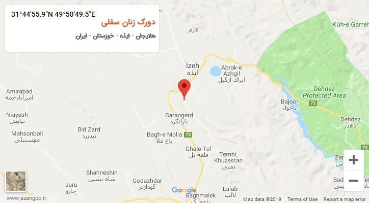 روستای دورک زنان سفلی بر روی نقشه