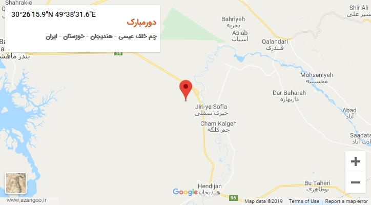 روستای دورمبارک بر روی نقشه