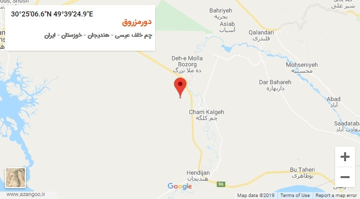 روستای دورمزروق بر روی نقشه