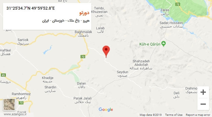 روستای دورتو بر روی نقشه