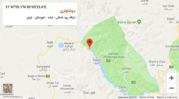 روستای دوشلواری بر روی نقشه