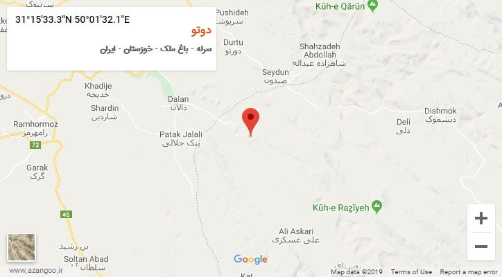 روستای دوتو بر روی نقشه